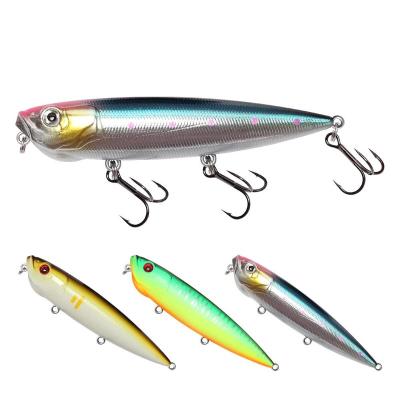 China ABS REALIS CRAYON Plastic Topwater Snap Lure Wobbler 110mm Big Mouth 12g Sea Fishing Walking Bass Bait H058 for sale