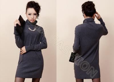 China Fine Knit Autumn Womens Cashmere Sweaters in Turtleneck with Buttons On Shoulder for sale