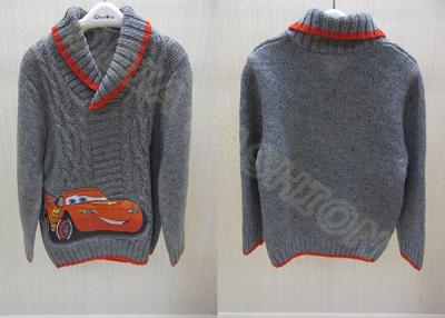 China Kids Holiday Sweater Shawl Collar Cable Knit Pullover For Boys for sale