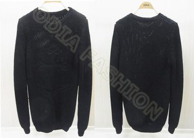 Cina Pullover lungo della lana della manica dei maglioni del collo del mestolo degli uomini di colore solidi per l'autunno in vendita