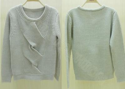 China Fashion Crew Neck Chunky Womens Cable Knit Sweaters in Twisted Rib Knitting for sale