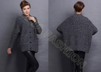 China Elegant Acrylic Lady Crew Neck Sweaters , Long Sleeve Wool Sweaters For Women for sale