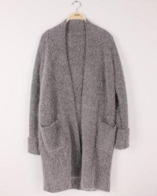 China Breathable Long Fine Knit Sweaters Oversized Cardigan With Pocket for sale