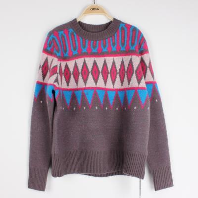 China Casuel Jacquard Sweaters For Women Aran Christmas Knit Jumper  Knit Pattern for sale