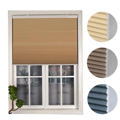 China OEM ODM Factory Automatic Remote Control Cellular Honey Comb Sun Shade Minimalist Cloth Blind Home Office Cellular Blinds For Window for sale