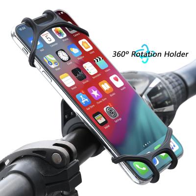 China Custom Flexible Bike Cell Phone Holder 360 Rotation Silicone Bike Smartphone Holder Mobile Phone Holder for sale