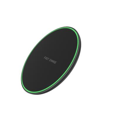 China Small New 10W QI Wireless Charger Portable Small Size Wireless Charger 100mm Diameter For Phone for sale