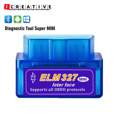 China Super Bluetooth MINI Car OBD2 Diagnostic Tool Bluetooth-compatible ELM 327 16PIN OBD2 Scanner For Android/Apple Iphone OBD-II Protocols for sale