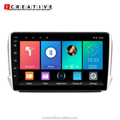 China Icreative 10.1 Din 2 Automotive Car Radio For Peugeot 2008 208 Android Multimedia 2012 - 2018 Automobile GPS Navigation Apple Stereo Carpaly WiFi for sale