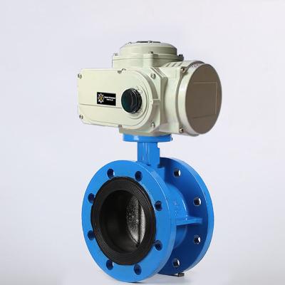 China General AC DN100 4 inch PN10 double flange malleable iron electric actuator 380V butterfly valve ip65 motorized butterfly valve for sale