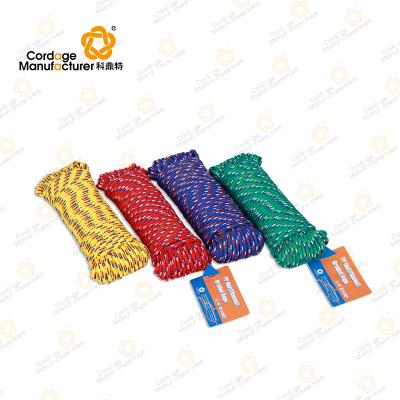 China PP Assorted Color PP Multifilament Diamond Braid Rope In Small Packing for sale