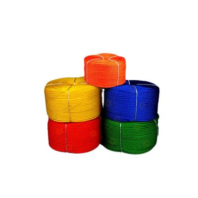 China Blue / White / Green / Red PP Yellow / Polypropylene 3 Strand Twisted Rope / PP Rope for sale