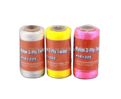 China Abrasion-Resistant Construction Line White / Pink / Orange PP Multifilament Twisted Twine for sale