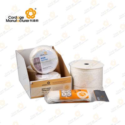 China White Nylon Coil Bundle 3 Strand Twisted Bundling Rope Customized Eco-friendly Fast Delivery for sale