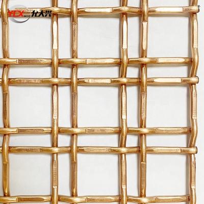 China Golden Ceiling Stainless Steel Wire Mesh For Interior Partition Cabinet Stairs Decor Wire Mesh for sale