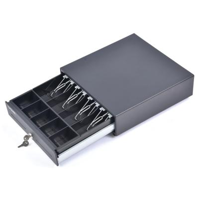 China Black Color Lockable Electronic Drawer 5Coins Cash Register Drawer RJ12 Safe Piggy Bank For UNDETERMINED POS System for sale