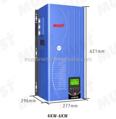 China MUST TLV EP3300 Series 1KW 1.5KW 2KW 3KW 4KW 5KW 6KW Battery Management System For Lead Acid Ups Shunt Contact 277*196*466mm 277*186*621mm for sale