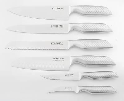 China From Yangjiang Factory Viable High Quality Chef Directly 6 Pieces Of Kitchen Knife Stainless Steel Knives Set With Hollow Handle for sale