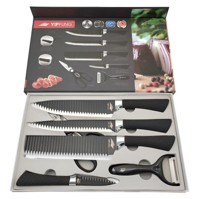 China Best Viable Messer SS 3Cr13 Serapian Cutlery Hot Seller Free Sample Kitchen Knife Set With Chef Knife, Skin And Scissors For Kitchen for sale