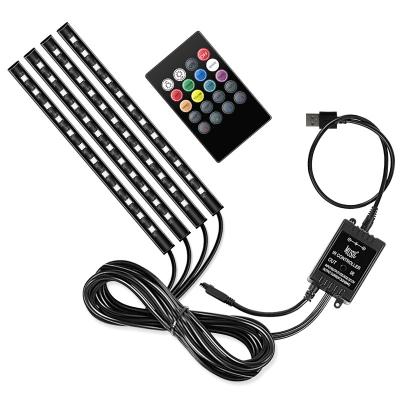 China Wireless Remote Control Led Decorate Atmosphere Light Led Strip Atmosphere Car Lights XC-E6 for sale