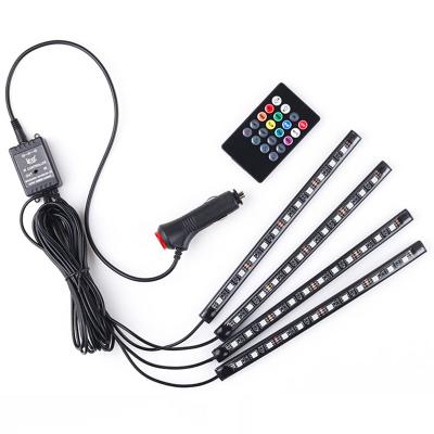 China Waterproof Led Decorate Atmosphere Light Radio Strip Atmosphere Car Remote Control Led Lights XC-E6 for sale