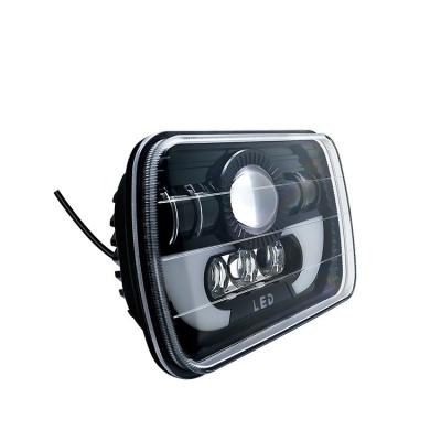 China High Power 7 Inch 21W 31W Angle Eyes Rectangle Truck Led Headlight For Car Headlight 7inch for sale