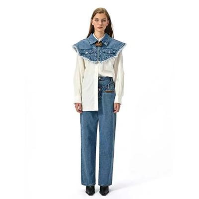 China 2021 Newest Fashion Women Breathable Denim Sleeveless Jacket With Covered Button for sale