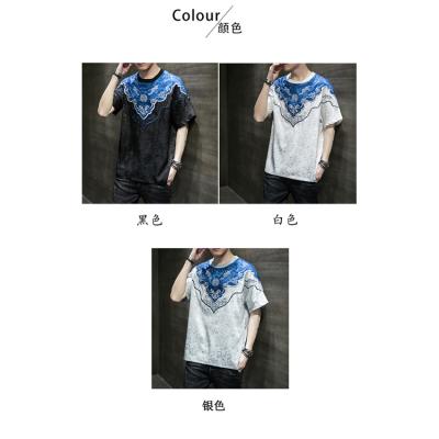 China 2021 Wholesale Men's Summer T-shirt Teenage Style Anti-wrinkle Embroidery Short Shirts Casual Clothing for sale