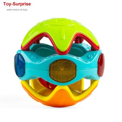 China Color Hand Ball Musical Baby Rattle Plastic Infant Educational Baby Toys for sale