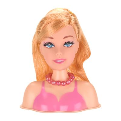 China FLASHING Styling Head Blonde Half-Body Barbie Makeup Set for little girl for sale