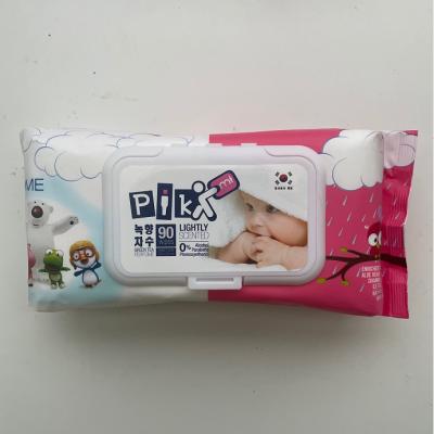 China Wholesale Hot Selling 90pcs OEM Baby Disposable Sensitive Skin Care Baby Good Quality 180*200MM Wet Wipes for sale