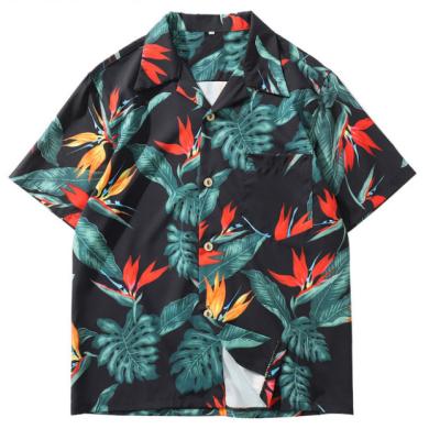 China Floral Hawaiian Beach Shirts Anti-pilling Mens Summer Hawaii Aloha Party Holiday Fancy Shirts Streetwear Casual Short Sleeve for sale