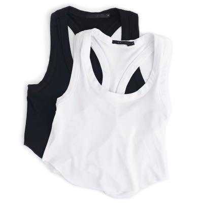 China High Quality Custom Made QUICK DRY Sleeveless Cotton Crop Multicolor Tops Vest For Women for sale