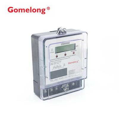 China SGS Approved DSS5558 2*102/208V 60HZ Medidor electronic Bifasico Trifilar digital energy meter for sale