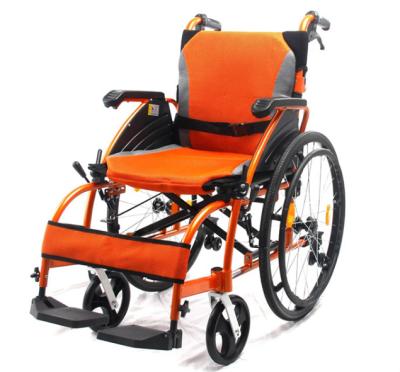 China Convenient High Quality Multifunctional Manual Aluminum Alloy Fold Medical Portable Wheelchair for sale