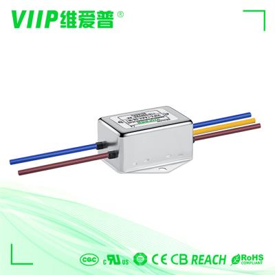 China Double Phase EMI EMC Filter , Low Pass EMI Filter With Wire Leads zu verkaufen