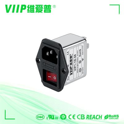 China VIIP 250V Tiefpaßoberflächenberg Iec-Entstörfilter-EMI Filters 6A zu verkaufen