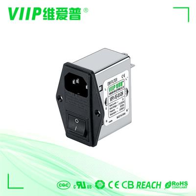 China Gremiums-Berg fixierte Stromleitung Wechselstrom 250V 10A Iec-EMI Filter zu verkaufen