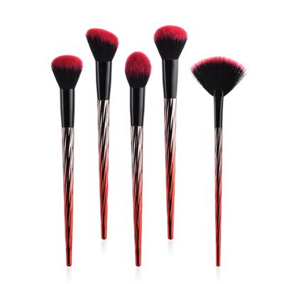 China Angular Blush Makeup Brush Set Cosmetics 5Pcs Makeup Brushes Custom Seller for sale