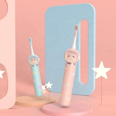 China Twice A Day Wholesale Silicone Electric Toothbrush For Kids Electric Space Cartoon Children Toothbrush for sale