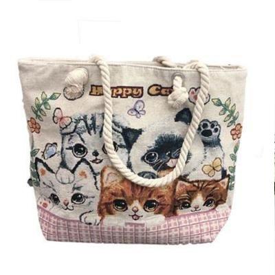 China Hot Sale Fashion Natural Design Cotton Heavy Duty Canvas Tote Handled Women Bag for sale