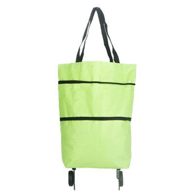 China Reusable Folding Handled Rolled Trolley Cart Bag Grocery Rolling Shopping Tote Bag for sale