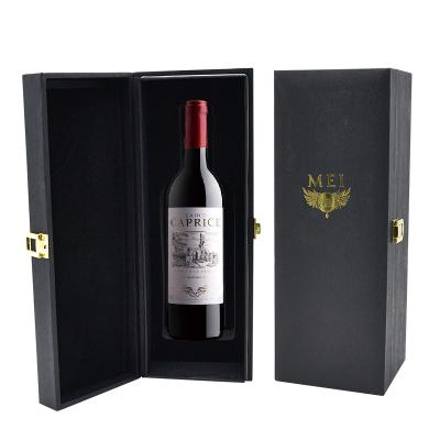 China Recycled Materials Wholesale High Quality Luxury Red Wine Gift Cardboard Packaging Box Flip Gift Box Packaging Wine Packaging for sale