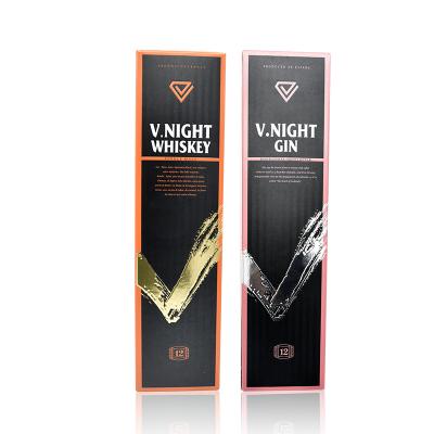 China Recycled Materials Custom Cardboard Packaging Luxury Rigid Wine Gift Box Set Printing Whiskey Liquor Gift Box Packaging for sale