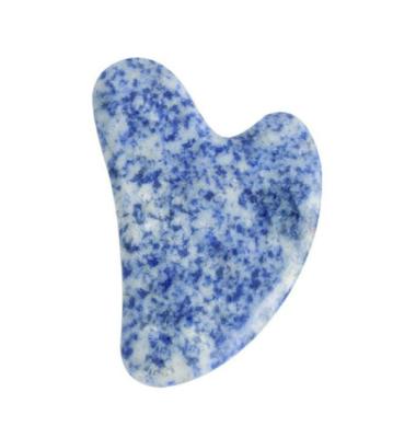 China Whitening premium spot jasper guasha sodalite jade gua blue sha for face for sale