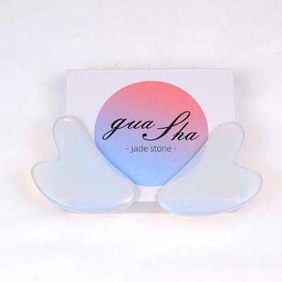 China Whitening Opalite face gua sha tool gua sha massage white opal facial stone for sale