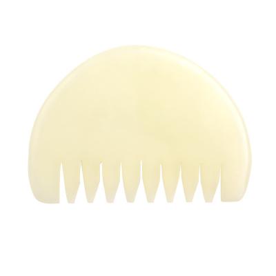 China Whitening natural jade comb customized shape jade comb green jade hair massage xiuyan tool for sale