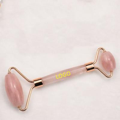 China Hot Sales Whitening Rose Quartz Jade Roller A+ Grade Rose Quartz Jade Facial Roller For Face for sale