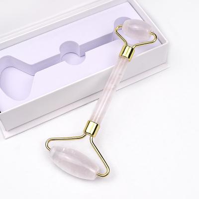 China Whitening Crystal Clear Crystal Face Massager Roller Best Price Quartz Clear Jade Facial Roller for sale