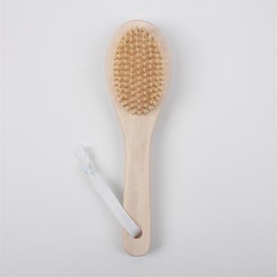 China All Natural Bamboo Handle Pedicures Calluses Remove Scrubber Pumice Stone Brush Foot Brush For Massage SPA for sale